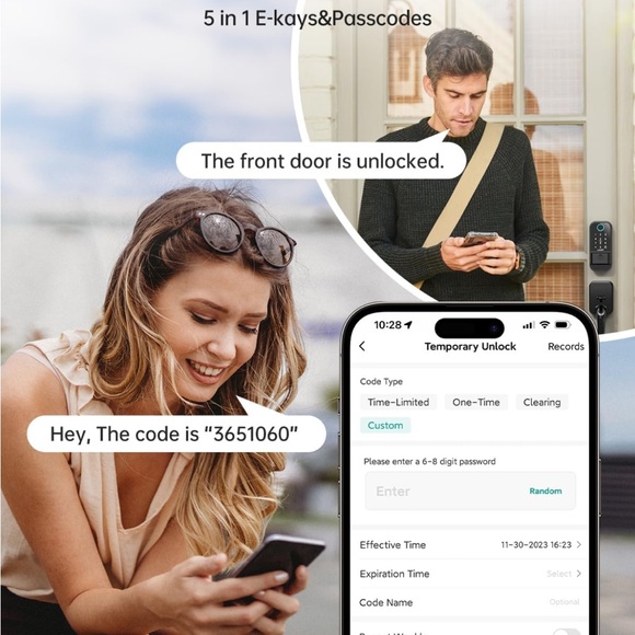 ⭐️Smart Front Lock Handle Set NEW - Picture 7 of 11